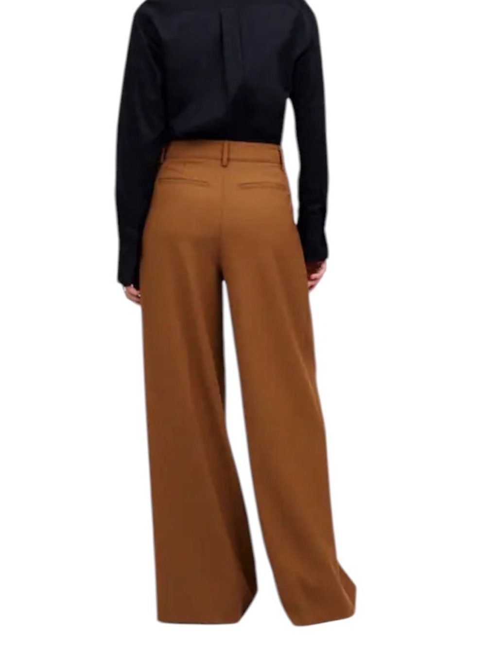 Madewell Wool Blend The Harlow Superwide-Leg Trouser Pant Camel Size 4 - Picture 5 of 14